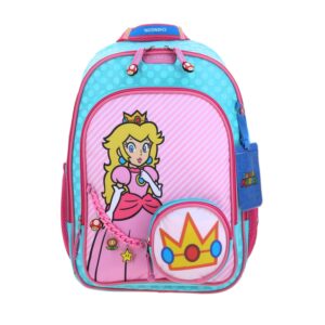 MOCHILA ESCOLAR GRANDE MARIO BROS PEACH TUCH