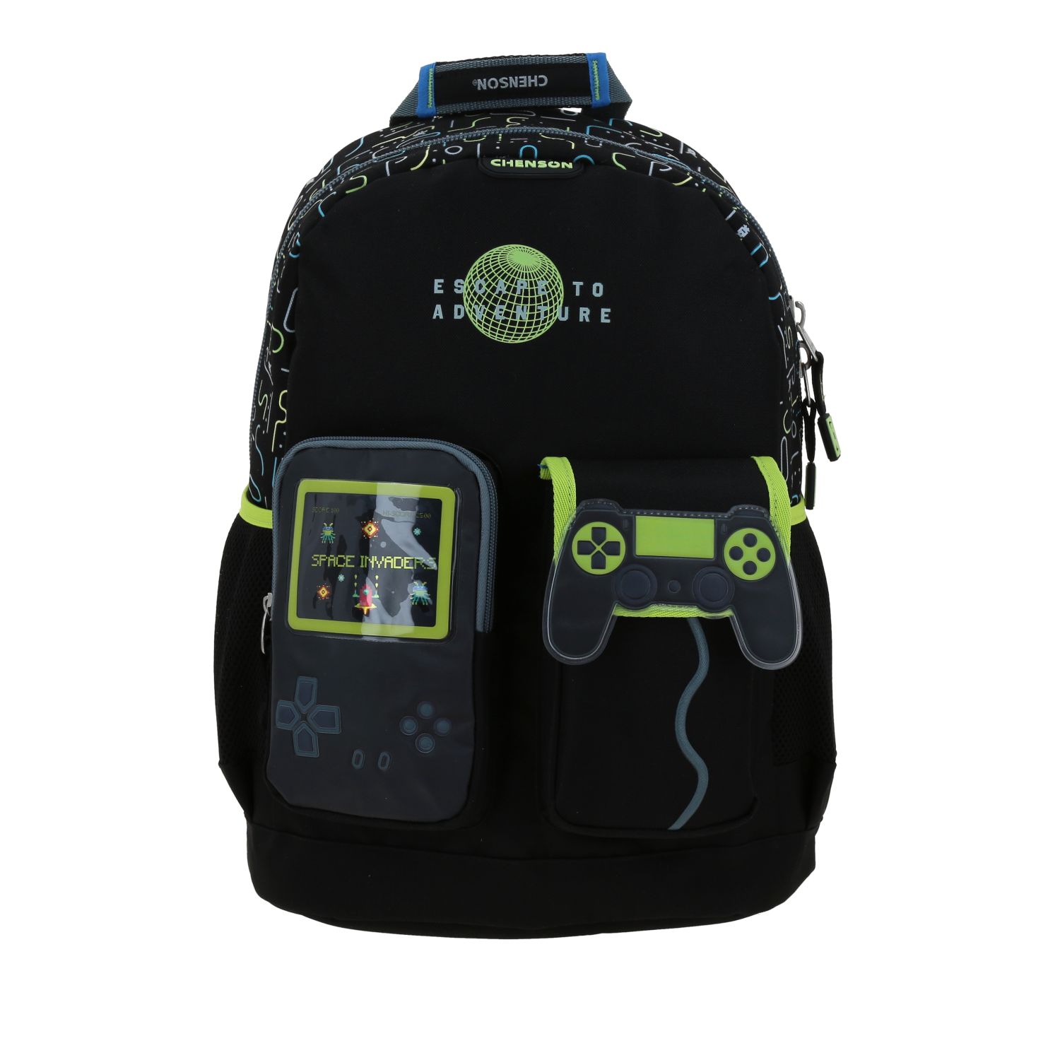MOCHILA GRANDE ESCOLAR CHENSON ORIGINAL NEGRO ETAD