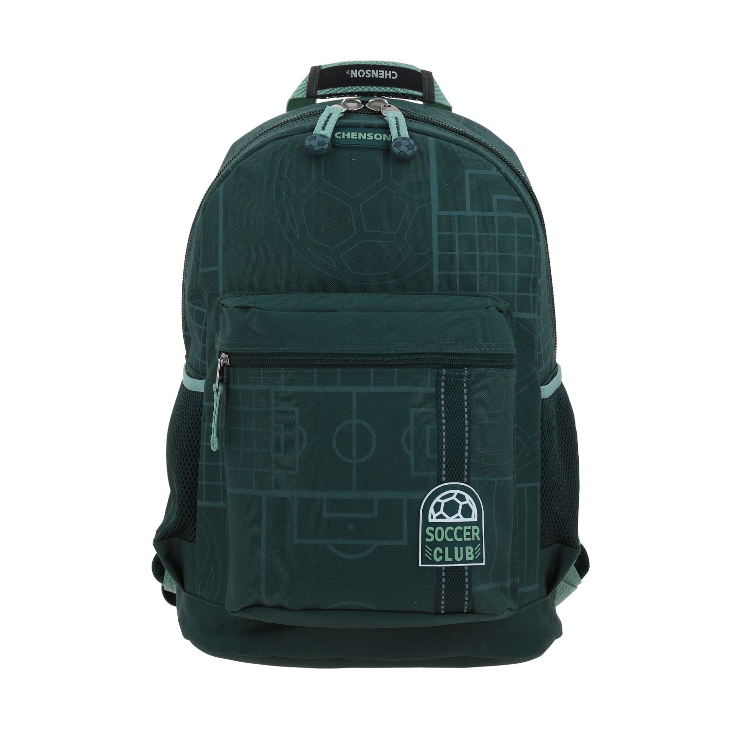 MOCHILA GRANDE ESCOLAR  CHENSON ORIGINAL VERDE FILD