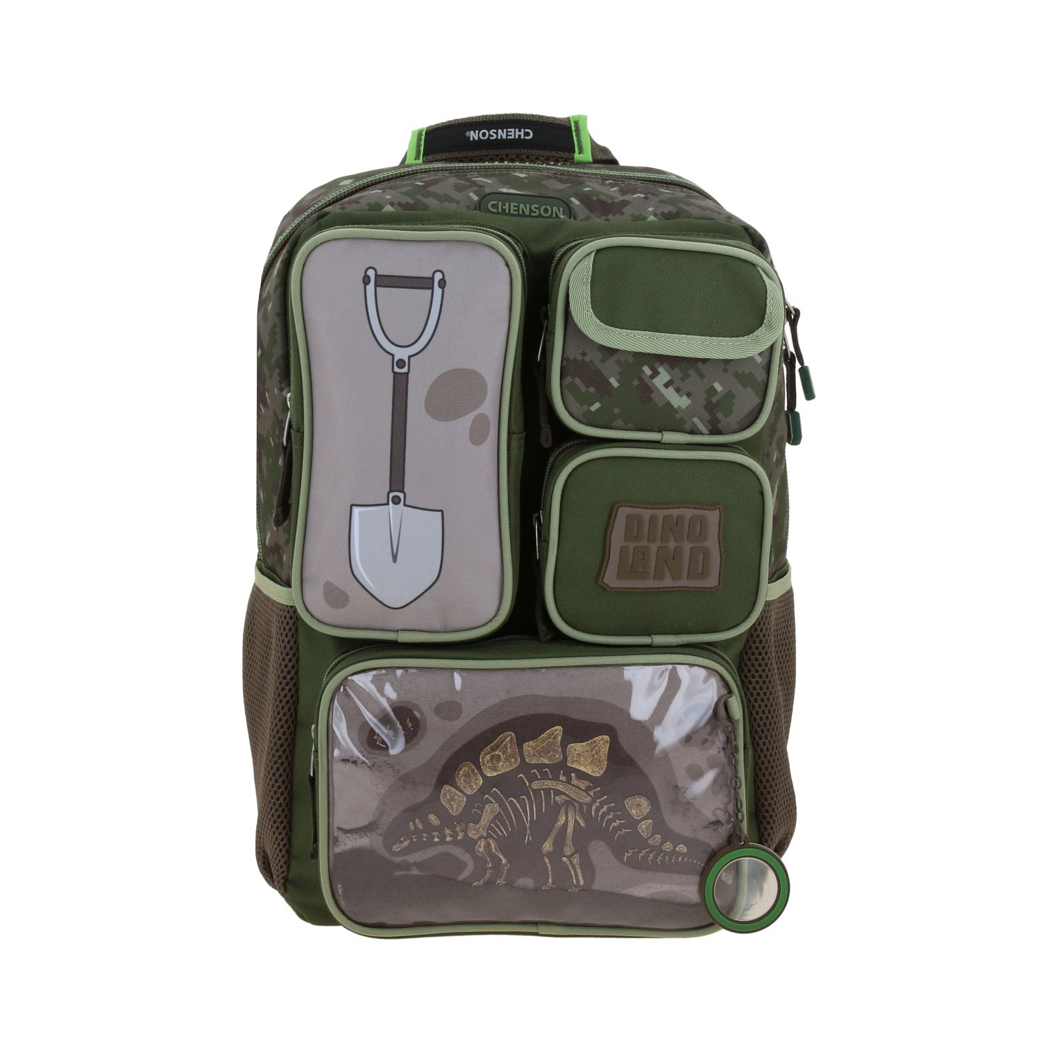 MOCHILA GRANDE ESCOLAR  CHENSON ORIGINAL VERDE MILITAR XPLO