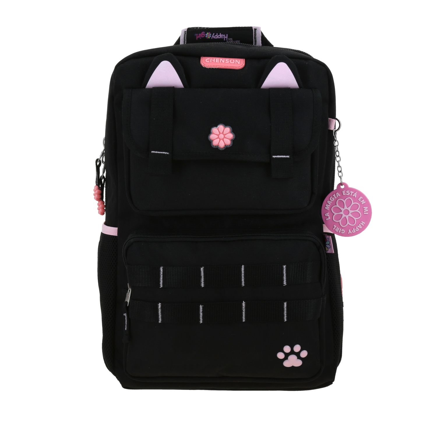 MOCHILA GRANDE ESCOLAR CHENSON HAPPY GIRL NEGRO KITY