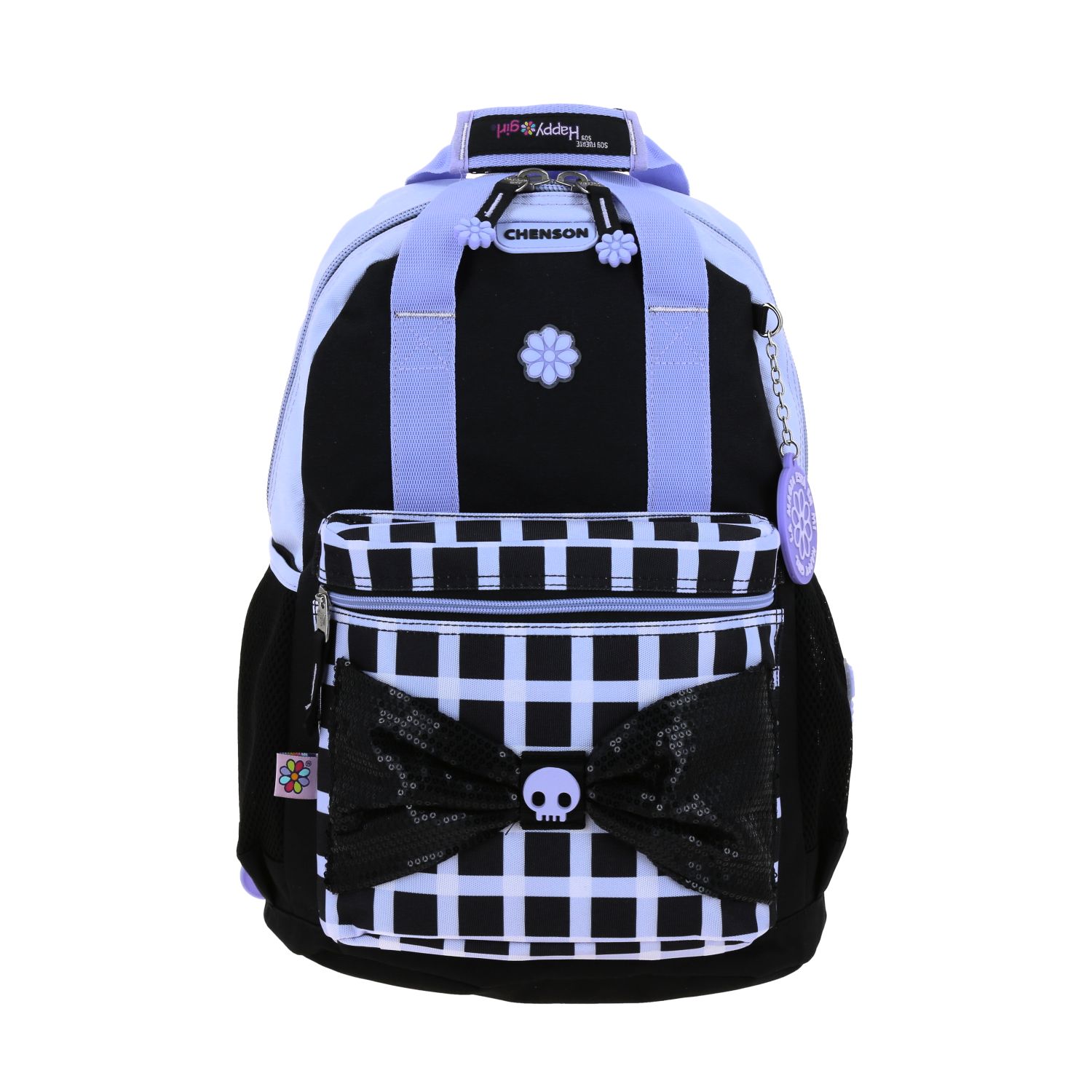 MOCHILA GRANDE ESCOLAR CHENSON HAPPY GIRL NEGRO ROMI