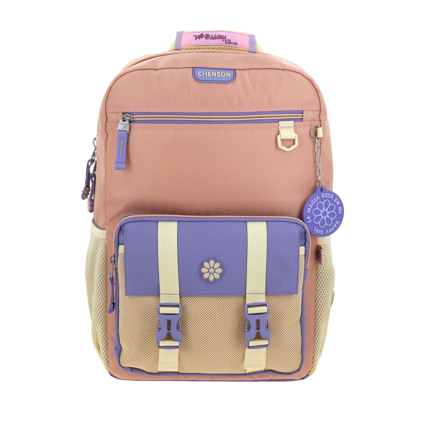 MOCHILA GRANDE ESCOLAR CHENSON HAPPY GIRL NARANJA MAFE