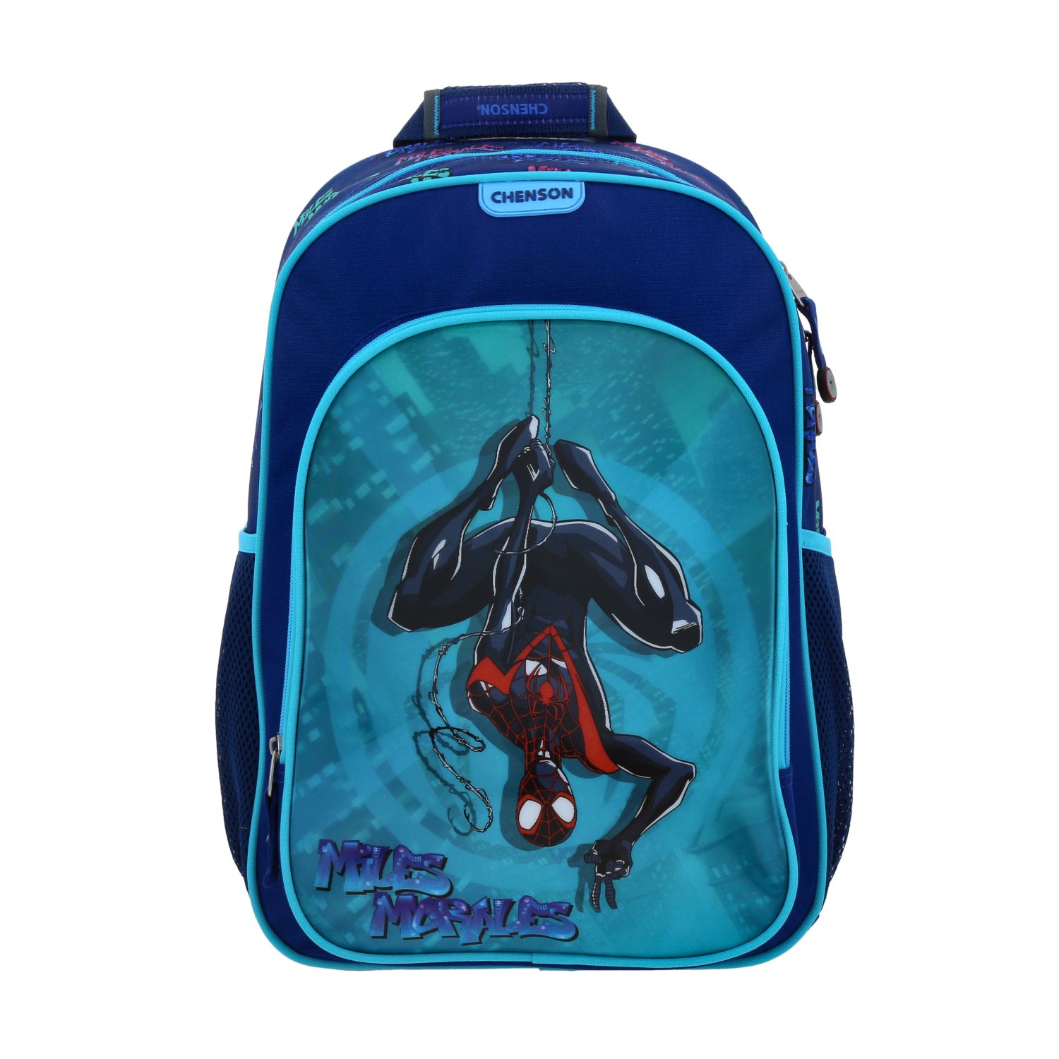MOCHILA GRANDE ESCOLAR CHENSON SPIDERMAN AZUL TELT