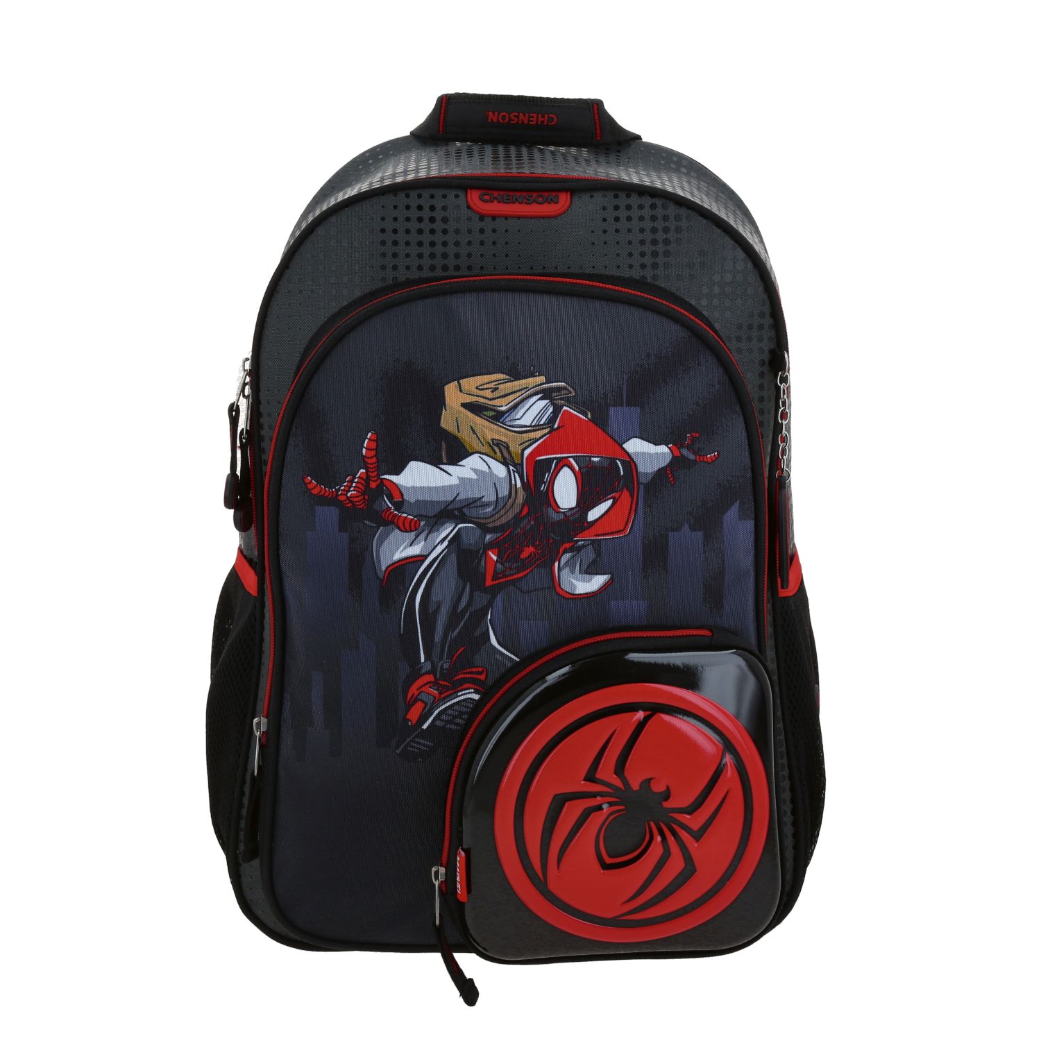 MOCHILA GRANDE ESCOLAR CHENSON SPIDERMAN GRIS FOSTER