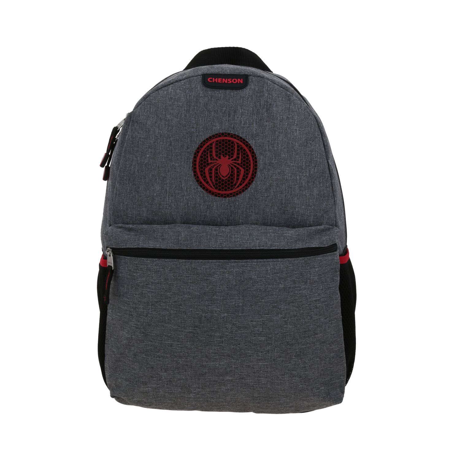 MOCHILA GRANDE ESCOLAR CHENSON SPIDERMAN GRIS TRAP